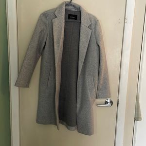 Stradivarius, grey long light spring coat